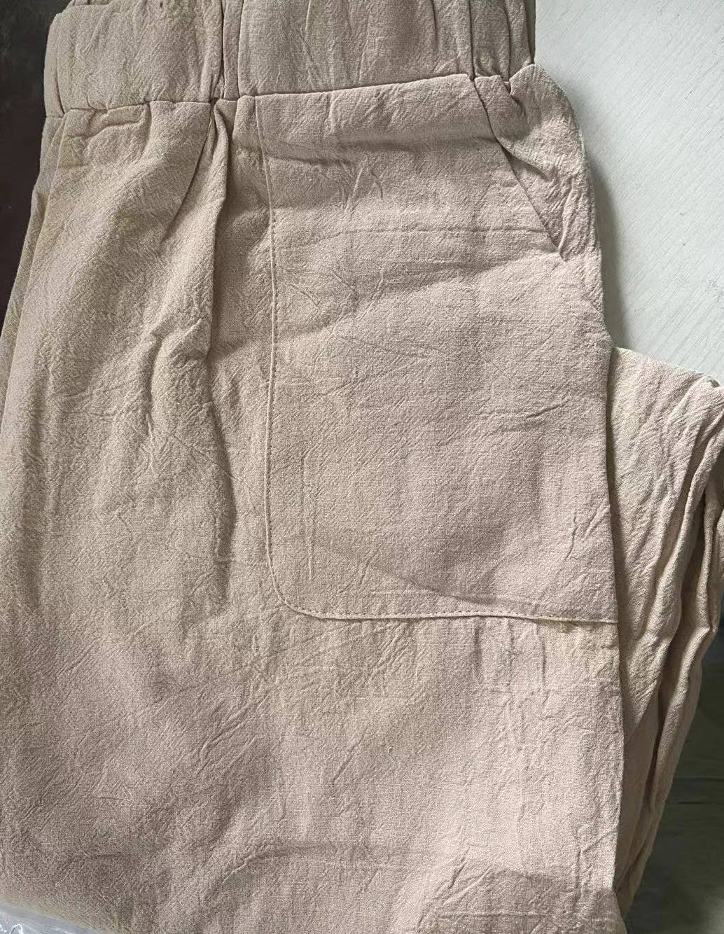 Sky Blue Leisure Cotton Blend Drawstring Harlan Pants