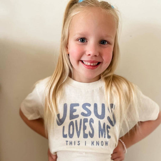 Pink "Jesus Loves Me This I Know" Kids/Toddler Tee-101371