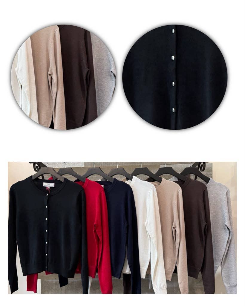 Black Fine Knit Modern Cardigan-150004