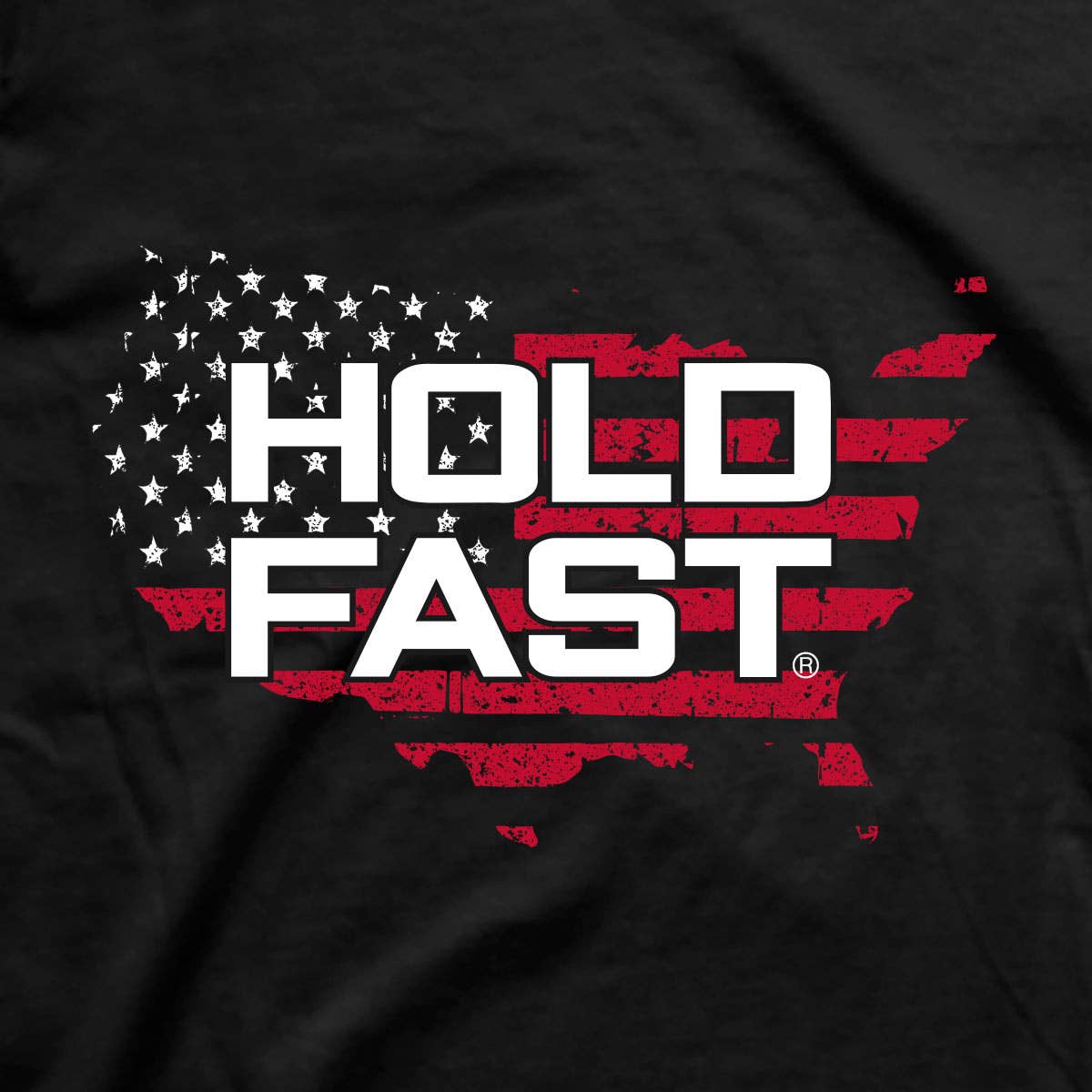 Black Hold Fast 'We Will Not Falter' Mens T-Shirt-105042