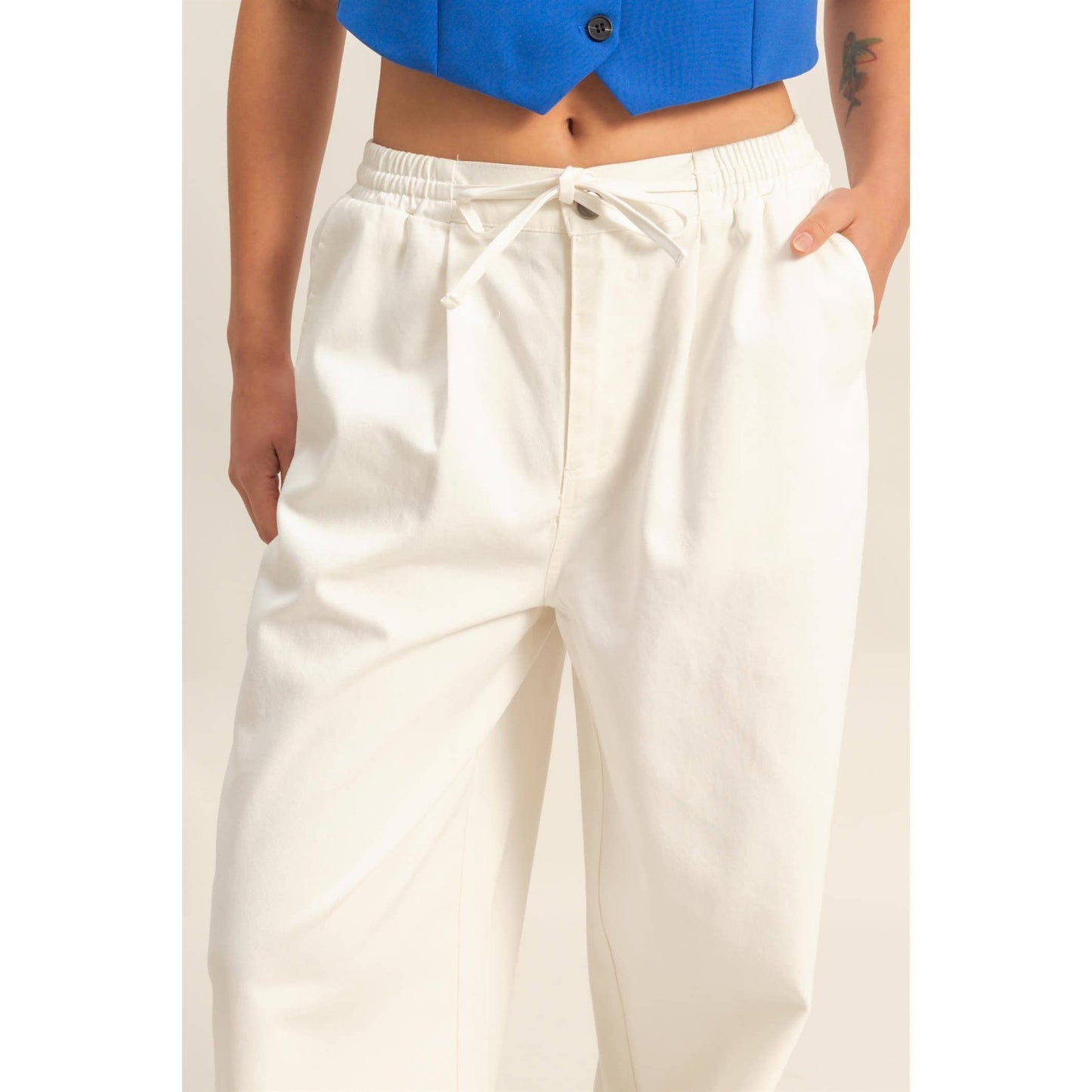 Light Denim Trendy Wide Bottom Jeans