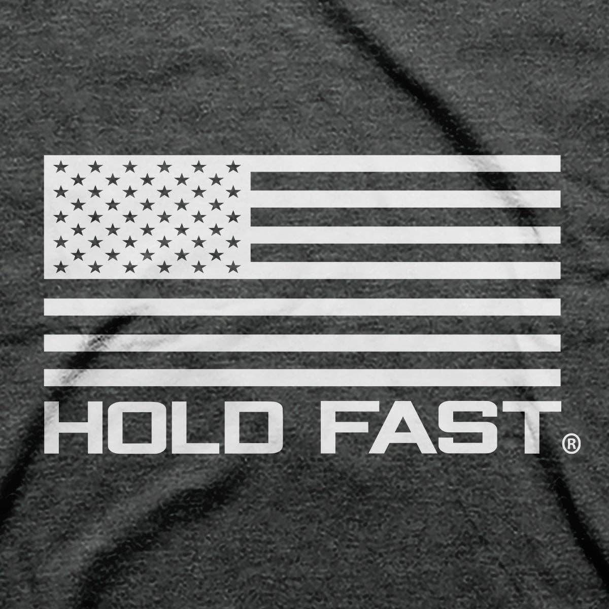 Dark Grey Hold Fast 'Devoted Dad Flag' Mens T-Shirt-105046