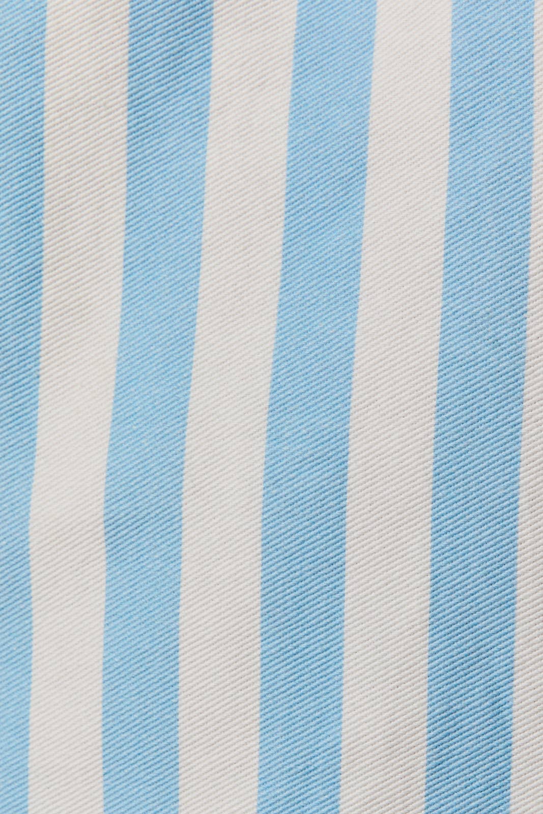 White w/ Light Blue Elongated Stripes Twill Shorts-112109