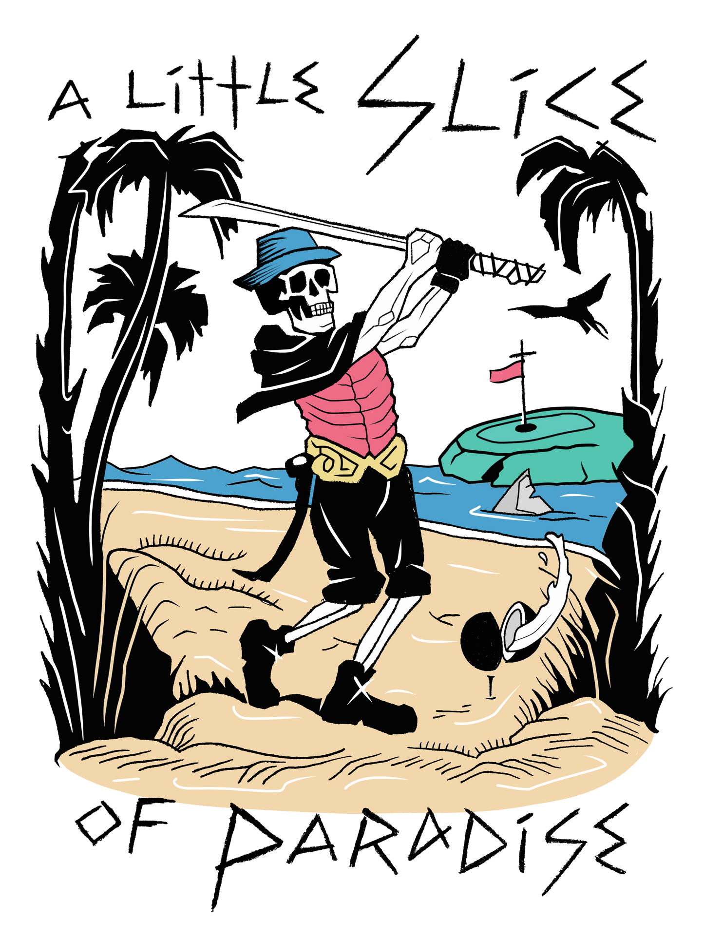 LP The 'Slice' Cream Pirate Golf Tee