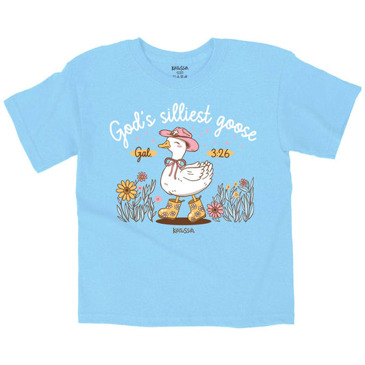 Light Blue 'Silly Goose' Kids T-Shirt-108655