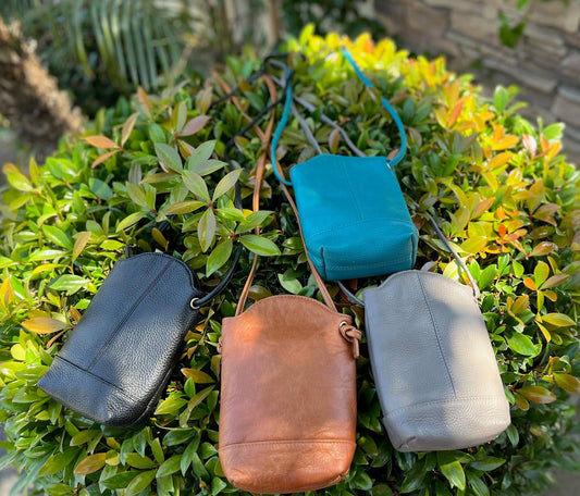 Black Soft Leather Crossbody Bag