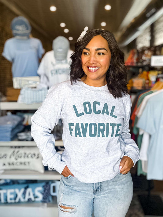 Grey 'Local Favorite' Crewneck Sweatshirt