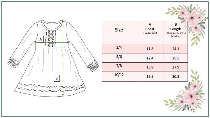 Dark Teal Long Sleeve with Ruffles and Buttons Dress