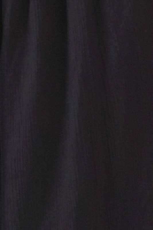 Black Lined Flowy Gathered Wide Leg Pants