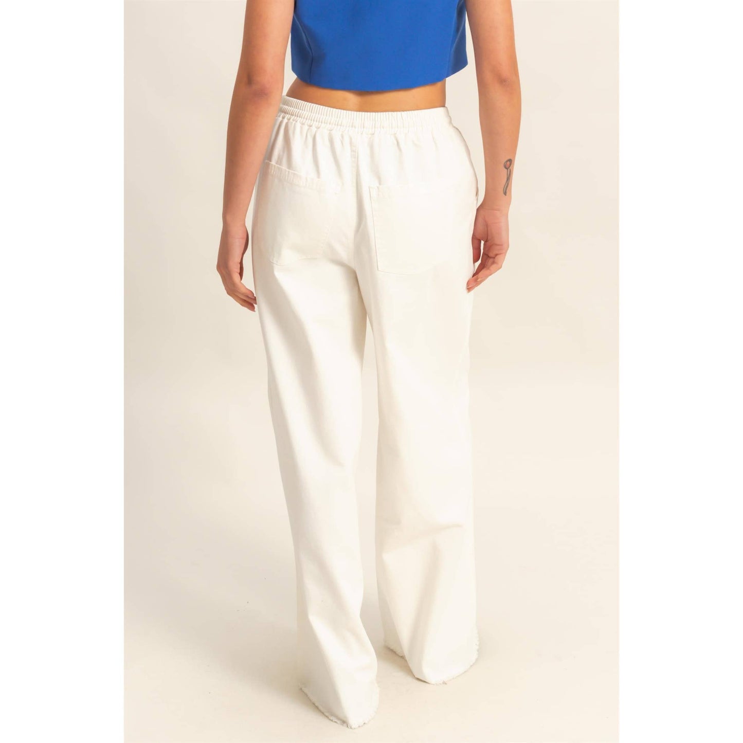 Light Denim Trendy Wide Bottom Jeans