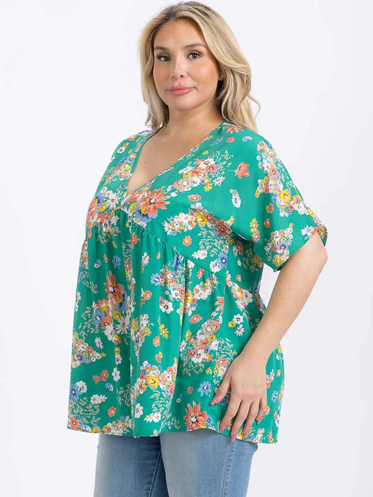 Short Sleeve Floral Top