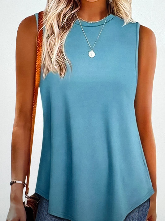 Long Flowy Tank Blue/Black/White