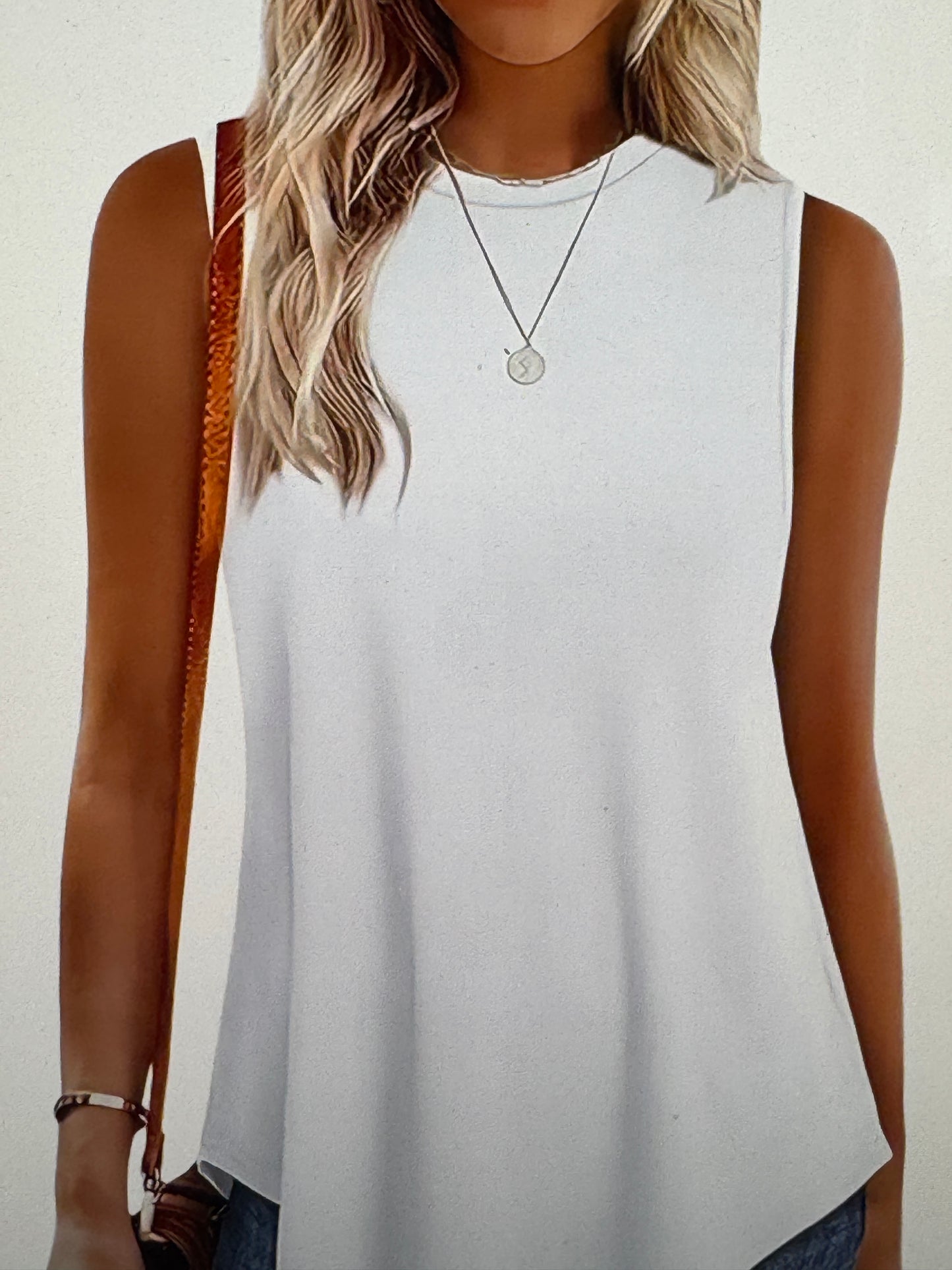 Long Flowy Tank Blue/Black/White