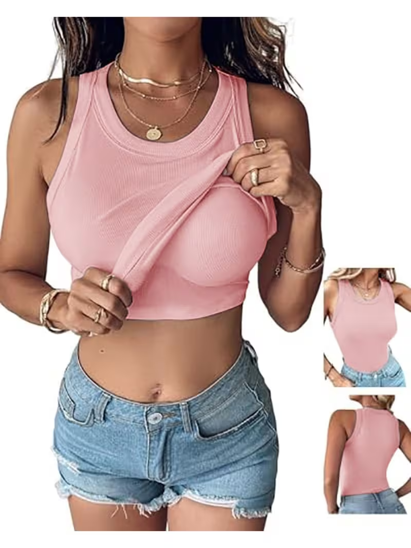 Pink Tank w/ Bra - 182808