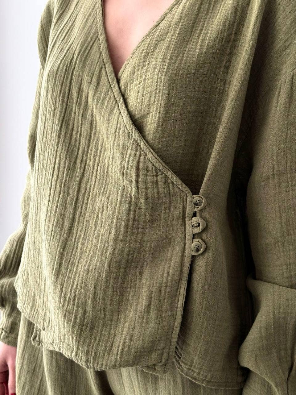 Soft Muslin Taupe Short Set
