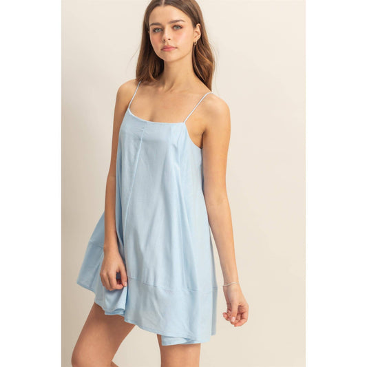Sleeveless A-Line Flowy Cami Mini Dress