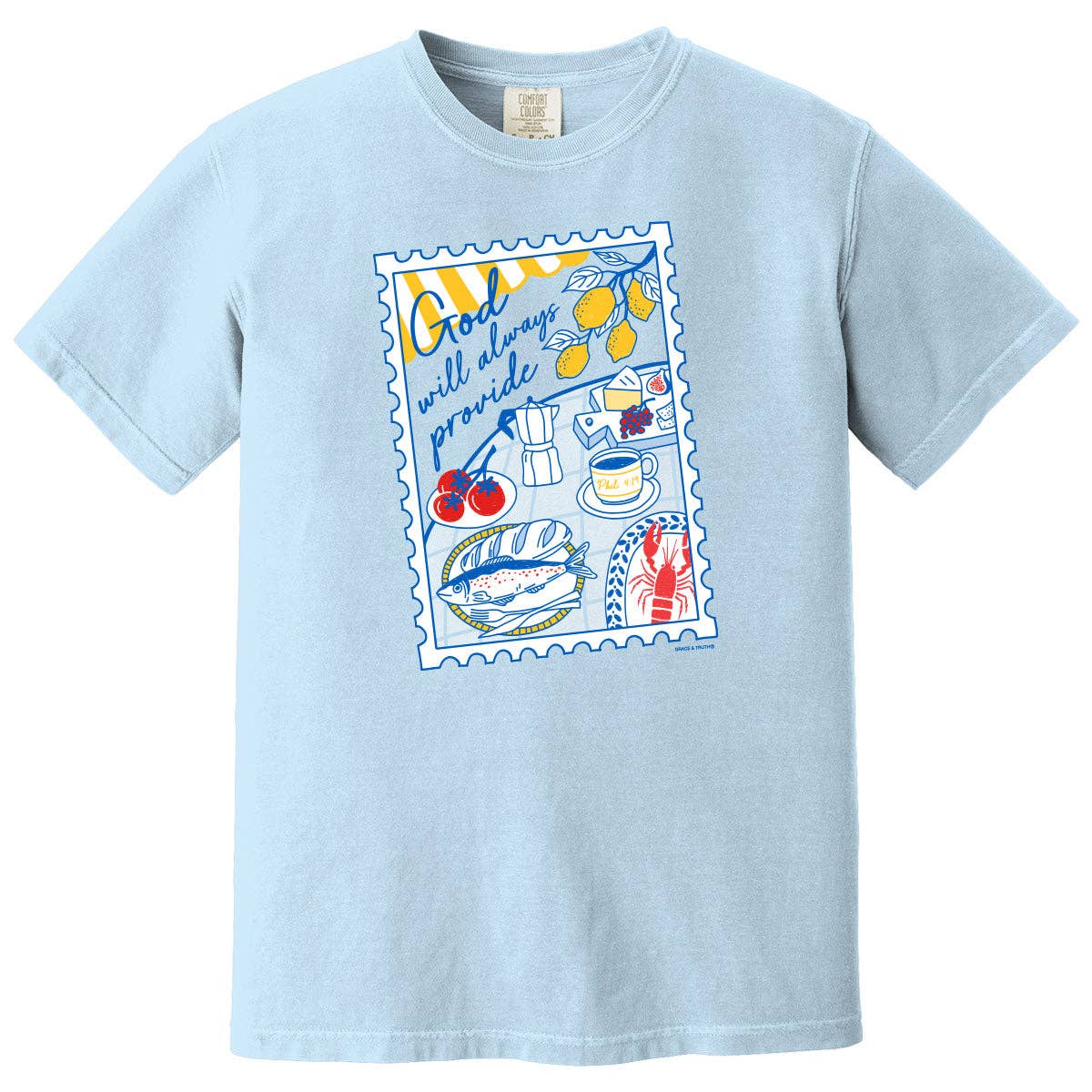 Chambray 'God Will Always Provide' Womens T-Shirt-105297