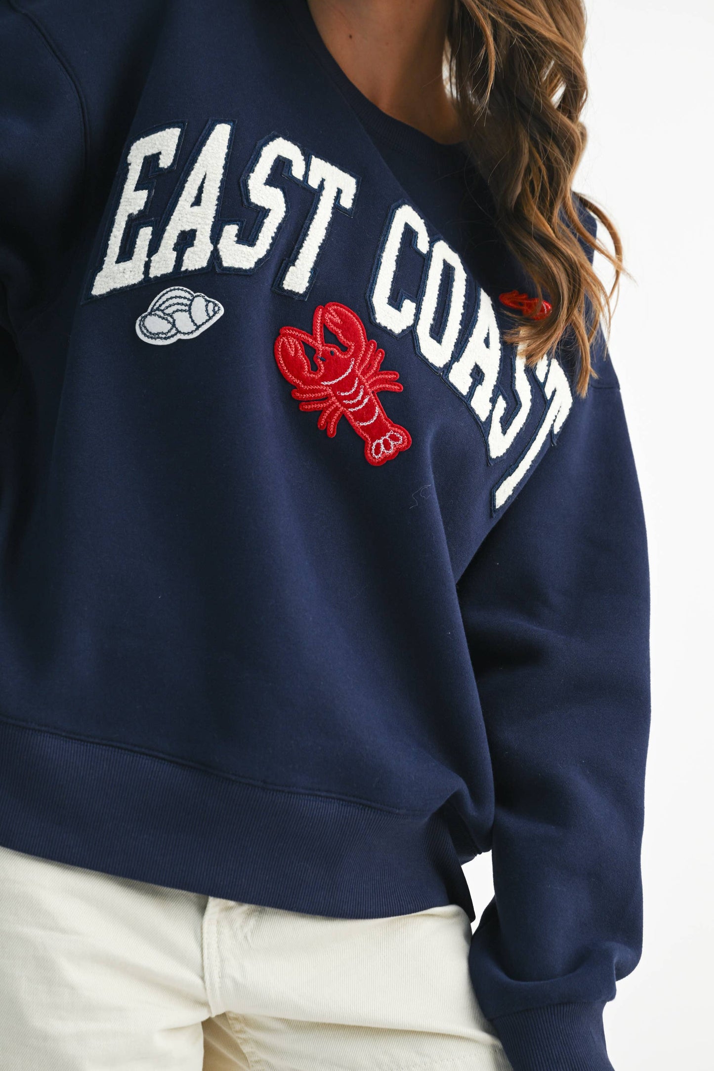 East Coast New England Graphic Fleece Oversized Pullover