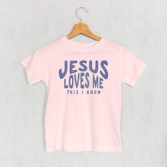 Pink "Jesus Loves Me This I Know" Kids/Toddler Tee-101371