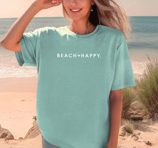 Teal 'Beach Happy' Tee Shirt