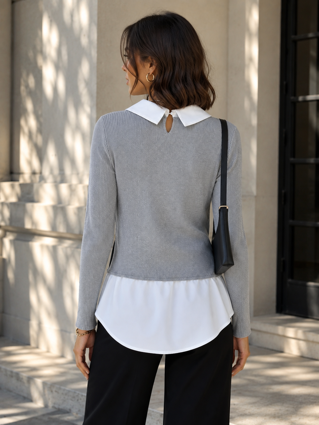Black and White Layered Top - 140278