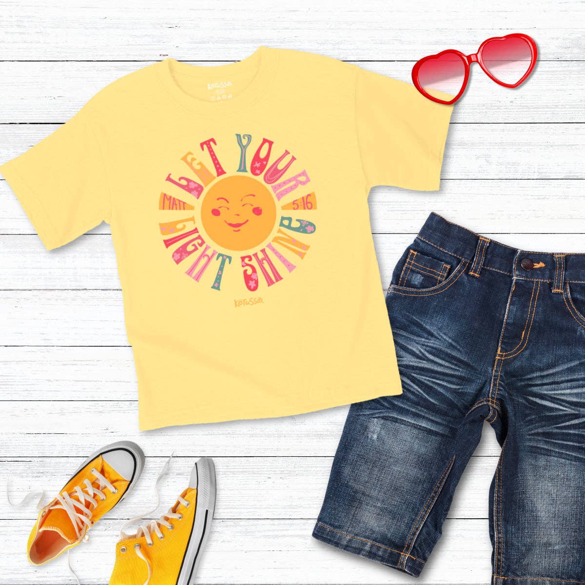 Banana 'Let Your Light Shine' Kids T-Shirt-104692