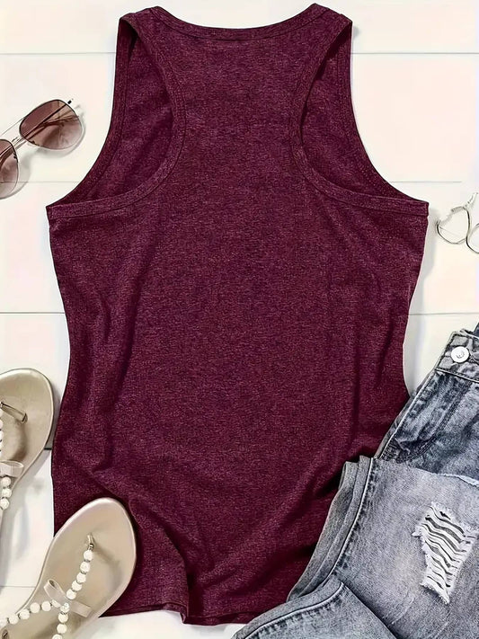 Burgundy Cross tank top - 101222