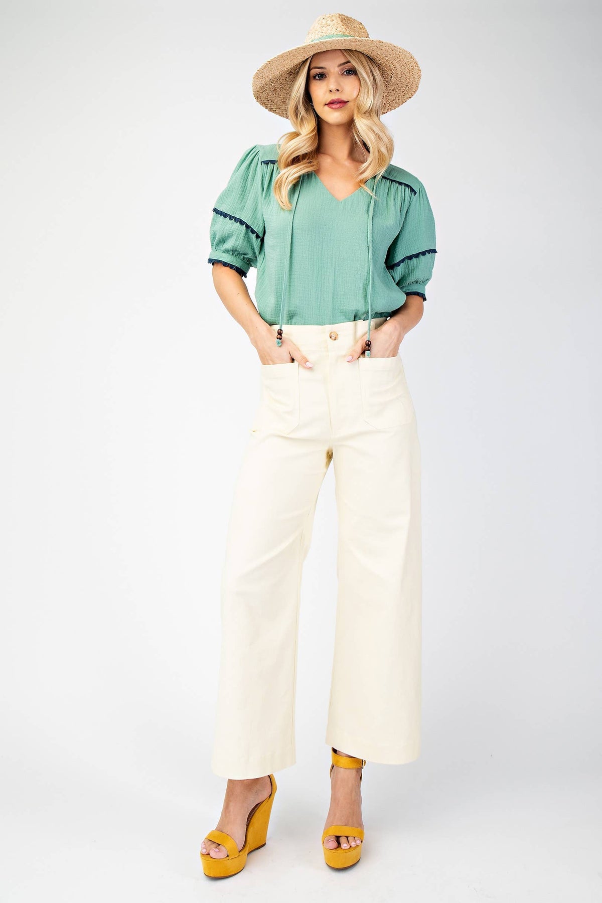 Honey Ankle Cropped Summer Pants-131175