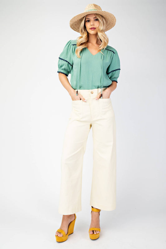 Honey Ankle Cropped Summer Pants-131175