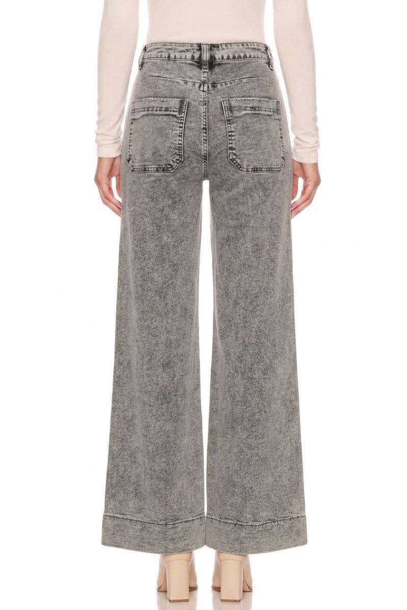 Grey High Rise Perfect Palazzo Jeans-132101