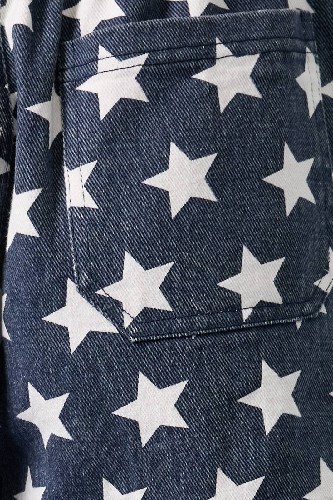 Navy w/ White Stars Mid Rise Shorts- 112938