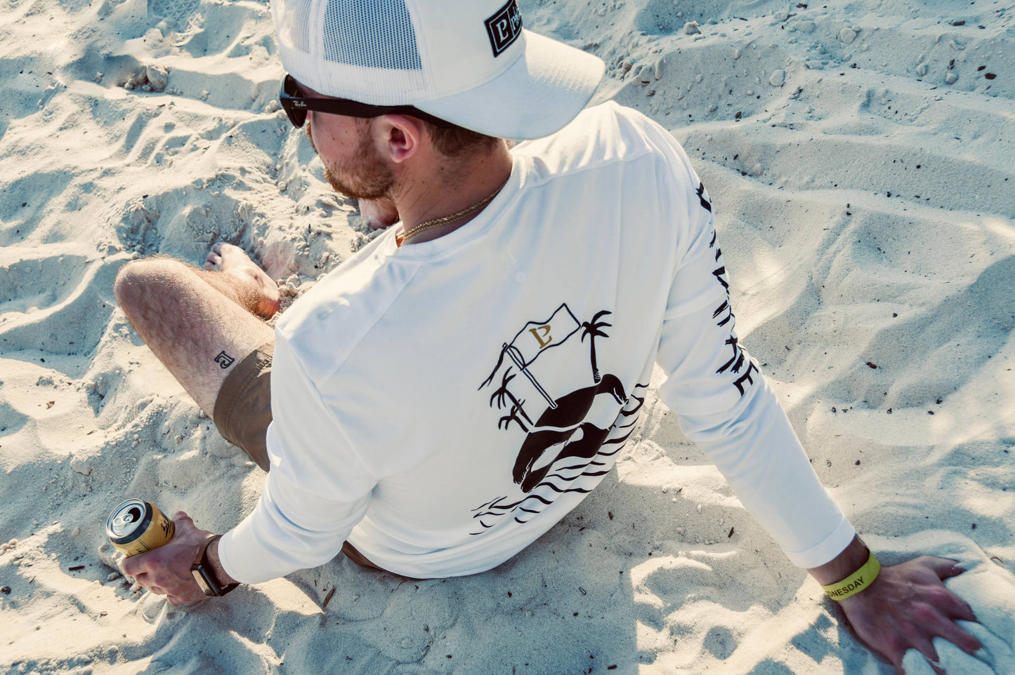 LP White UPF Sun Protection The 'Shady Castaway' Shirt