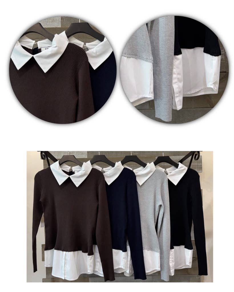 Black and White Layered Top - 140278