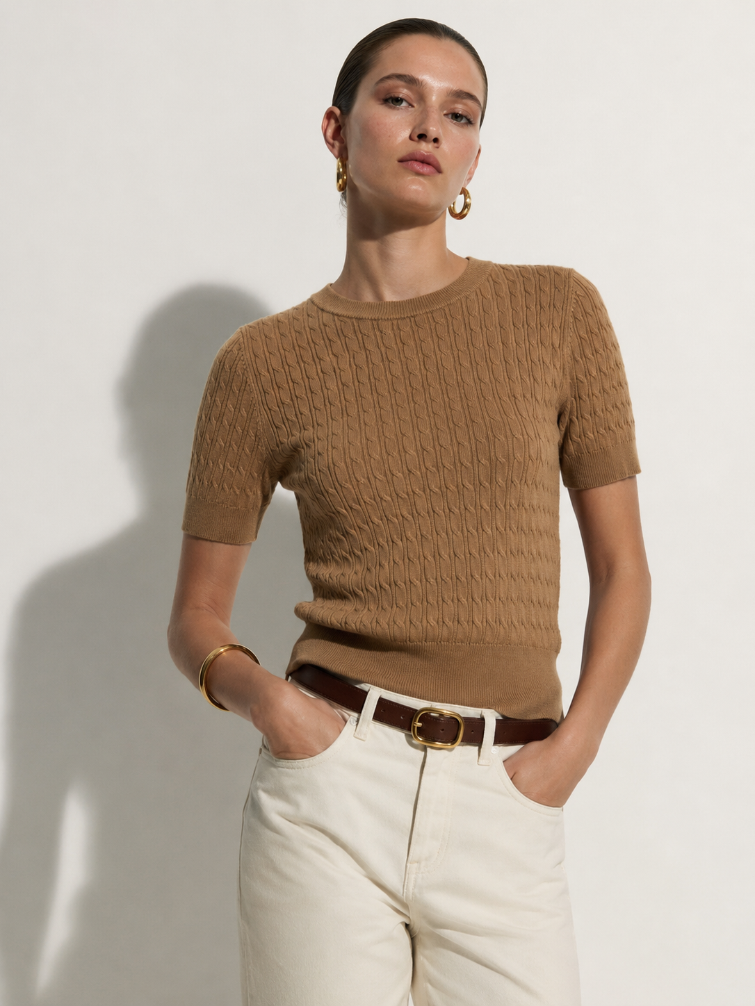 Camel Everyday Knit Blouse-140275