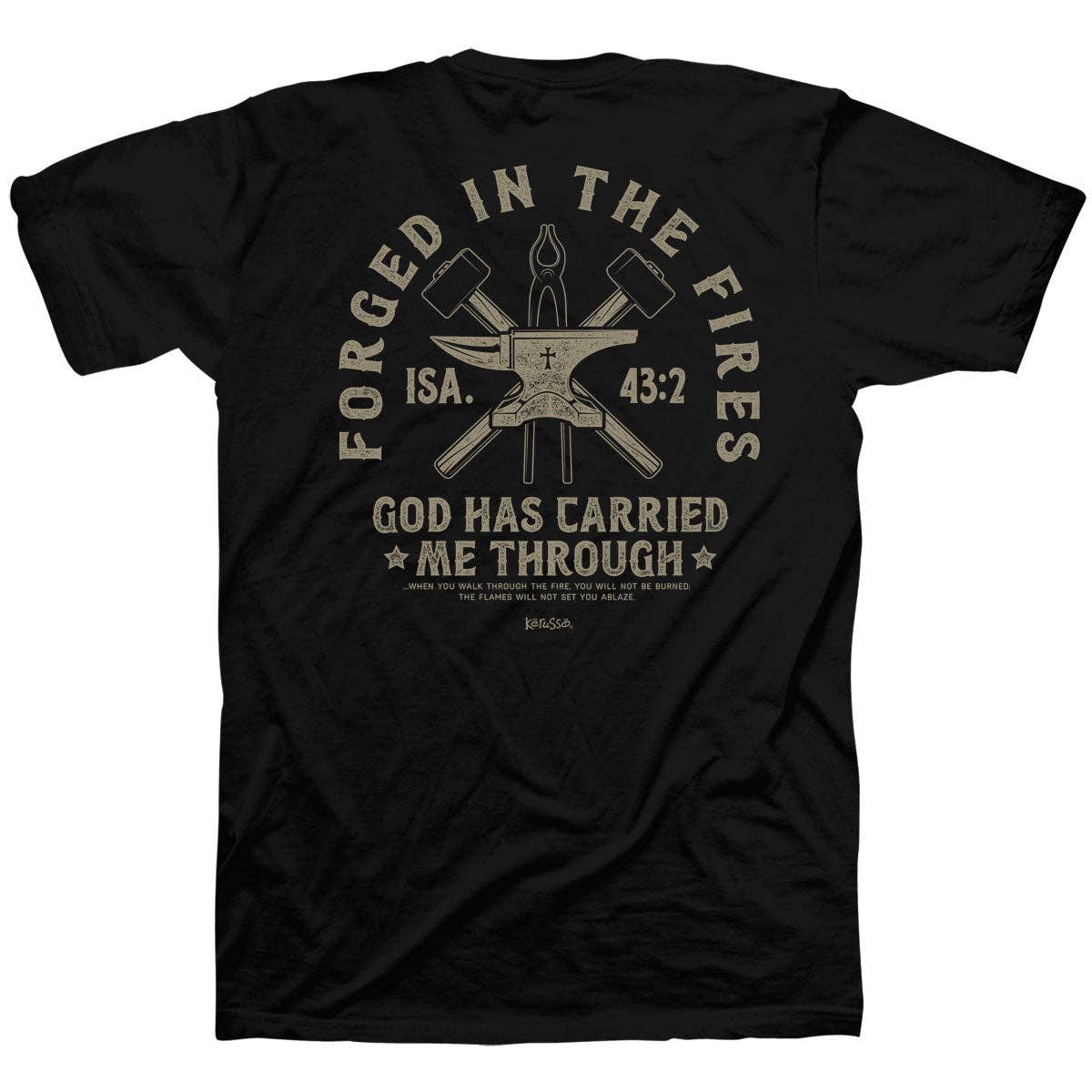 Black Christian 'Forged In Fires' Men's T-Shirt- 105007