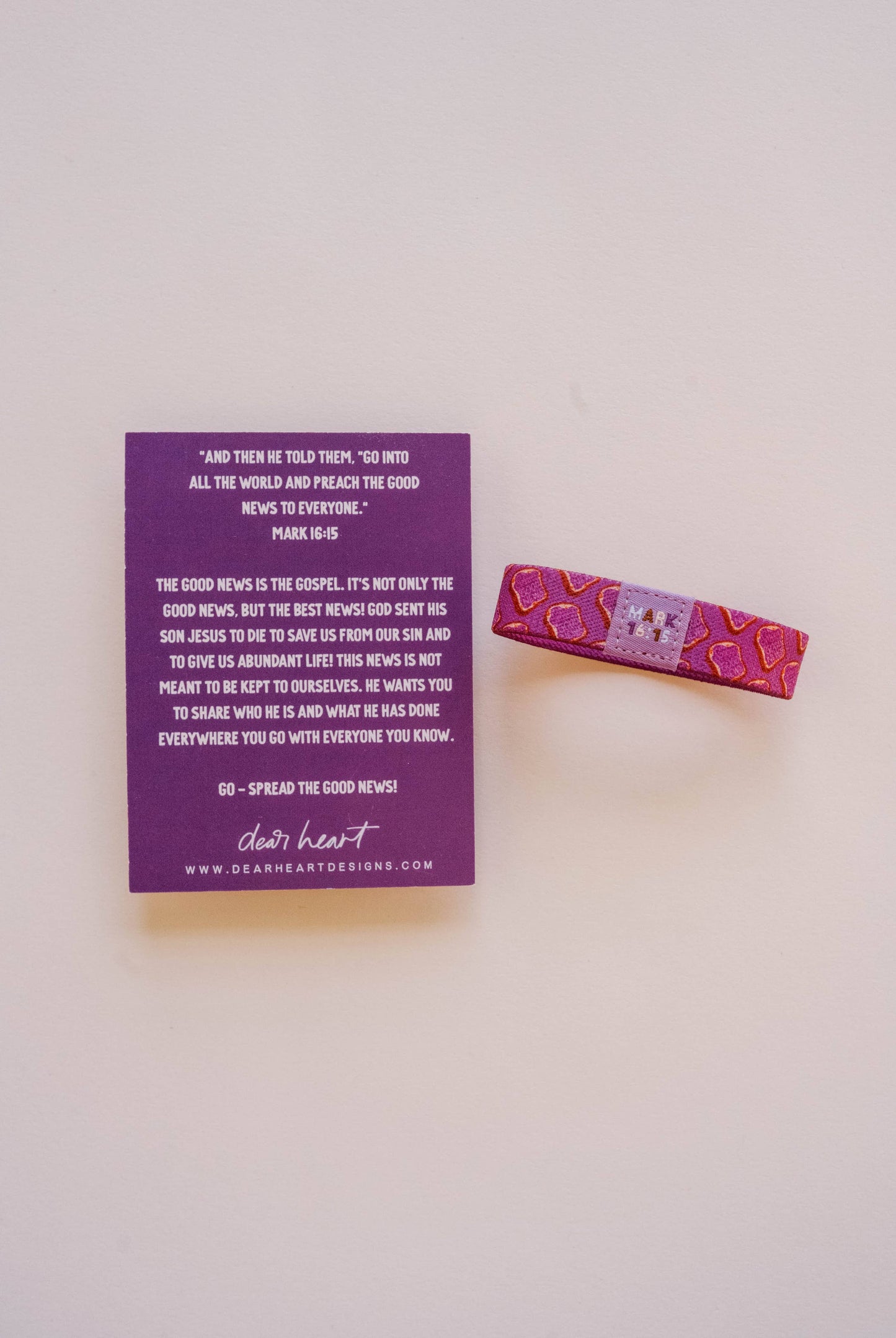 Purple Band Spread The Good News Kids Bracelet