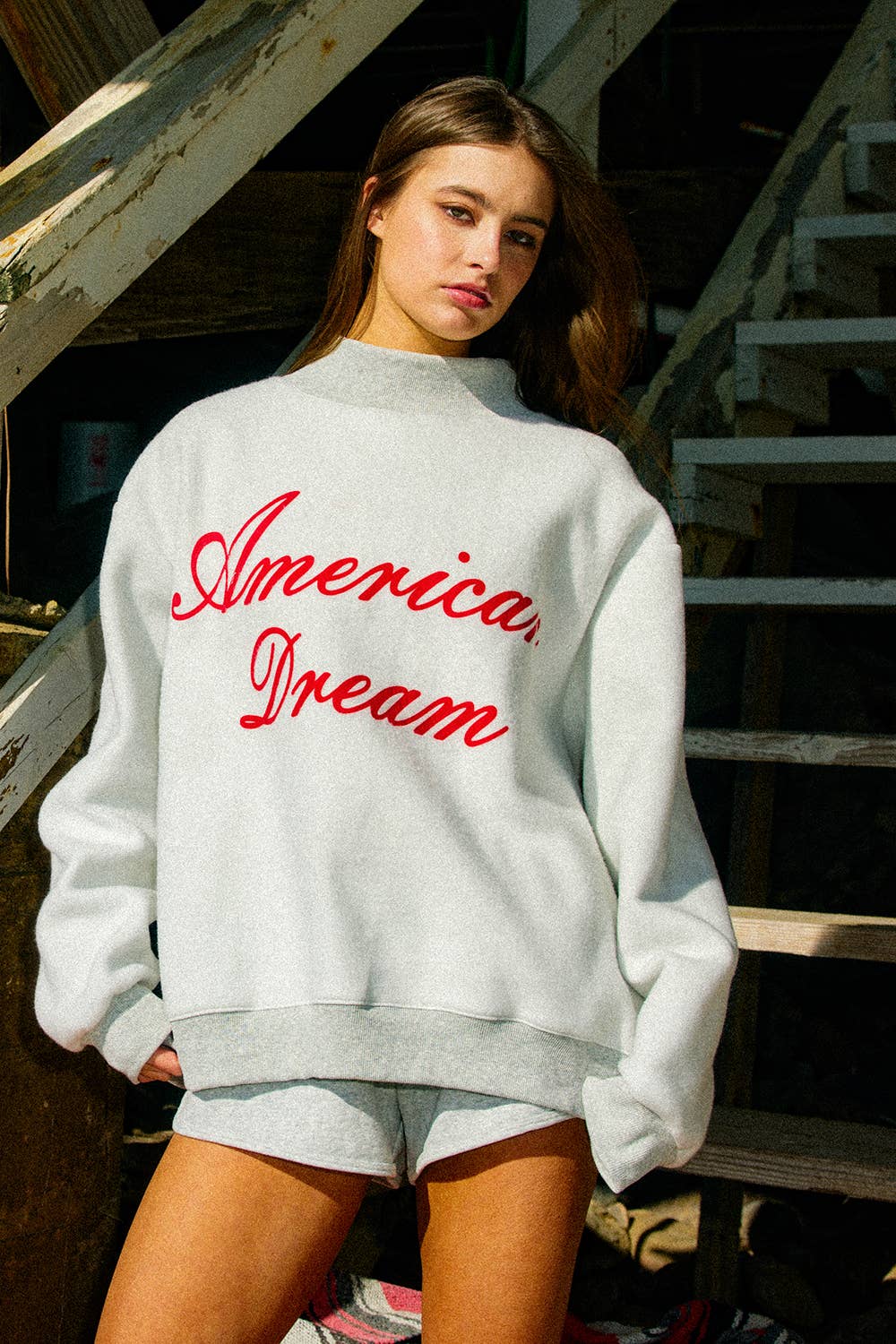 Heather Grey 'God's Country' Reversible 'American Dream' Sweatshirt - 100114