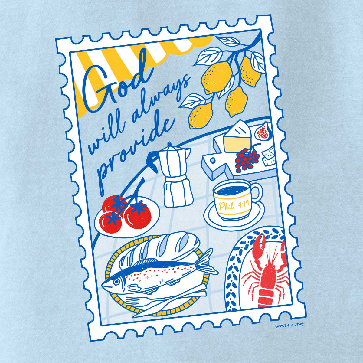 Chambray 'God Will Always Provide' Womens T-Shirt-105297