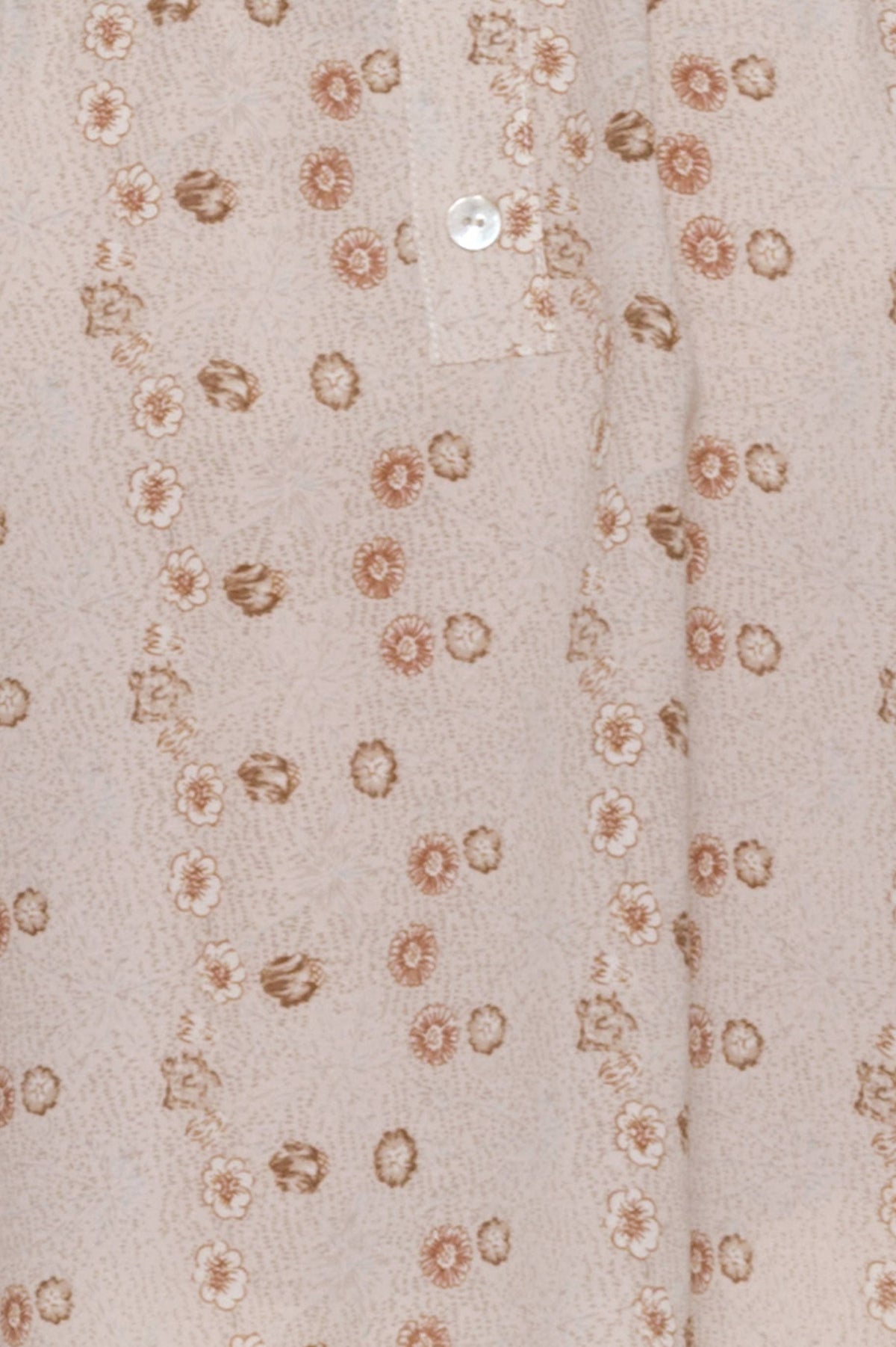 Taupe Floral Print Flowy Blouse -143052