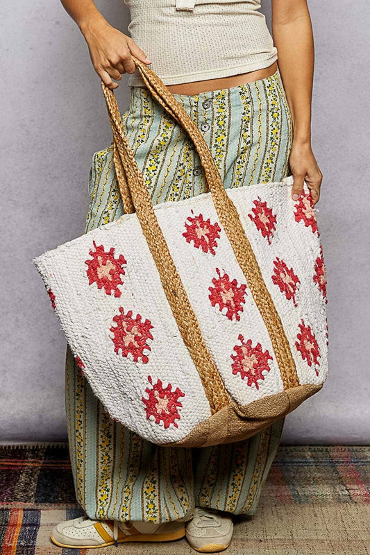 Red Star Cotton Weave Bag-BAGQB6