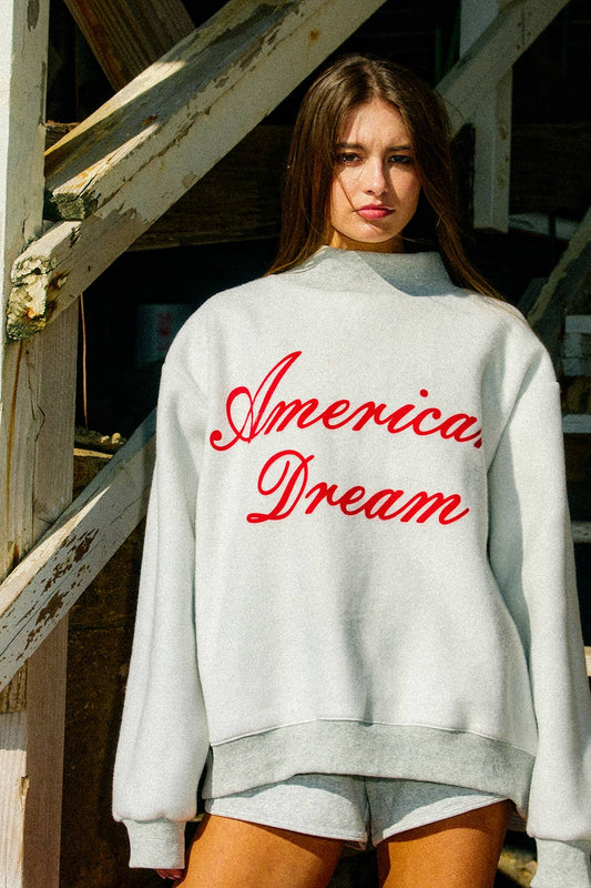 Heather Grey 'God's Country' Reversible 'American Dream' Sweatshirt - 100114