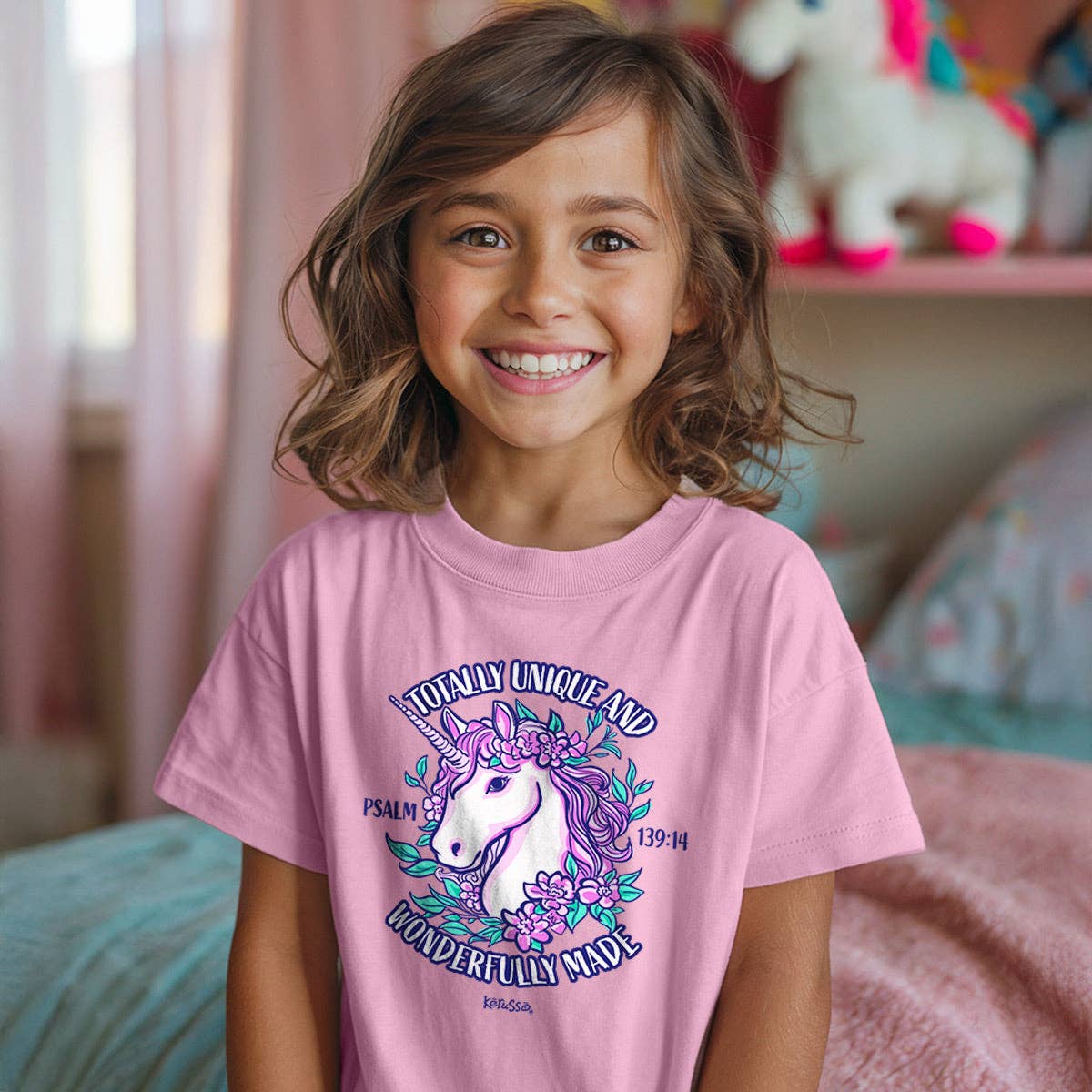 Pink 'Unique Unicorn' Kids T-Shirt-106129