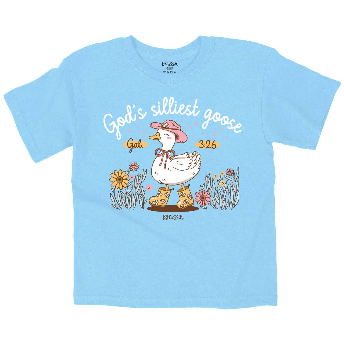 Light Blue 'Silly Goose' Kids T-Shirt-108655