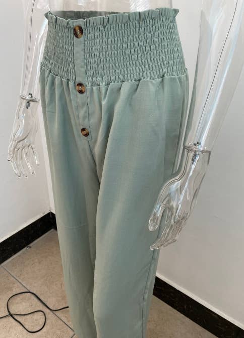 Black Laid Back Wide Leg Pants-130308