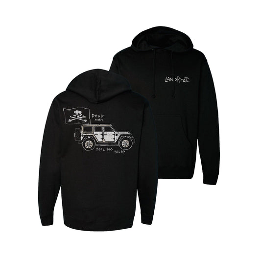 LP The 'Ghost' Black 4WD Skull Flag Hoodie