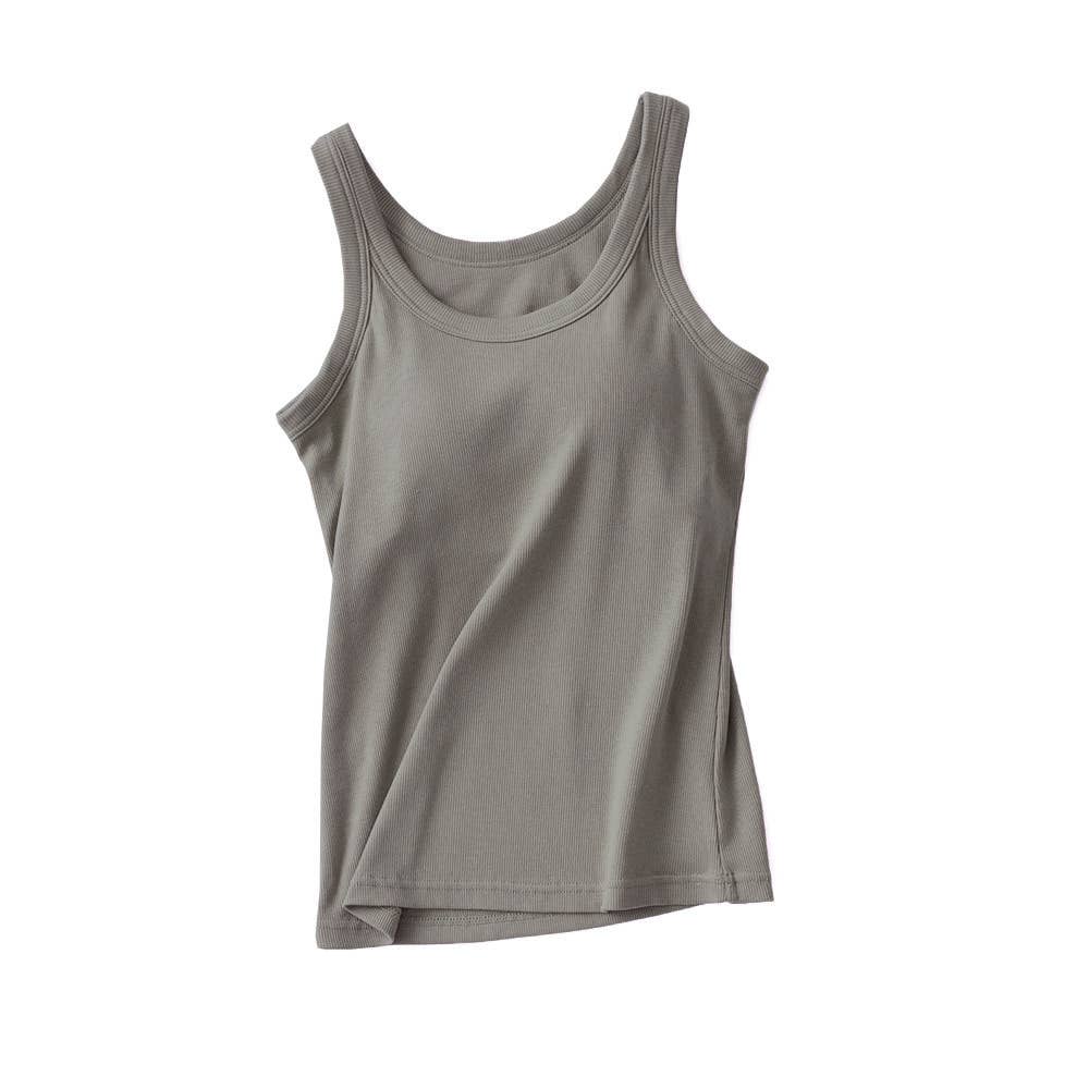 Coca Essential Rib W/ Built In Bra Tank Top-183989