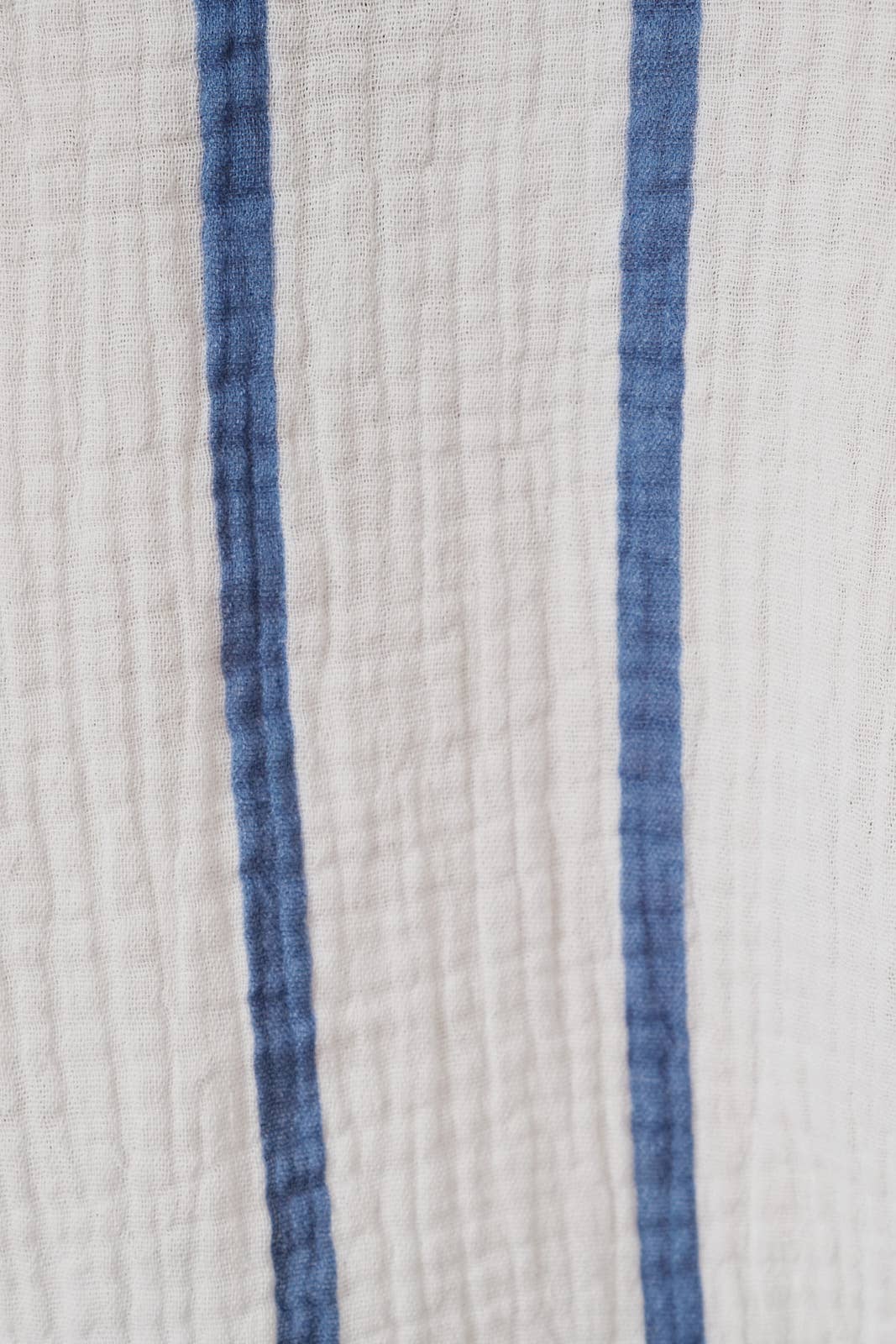 White and Blue Stripe Dolman Long Sleeve Button Down Shirt- 140647