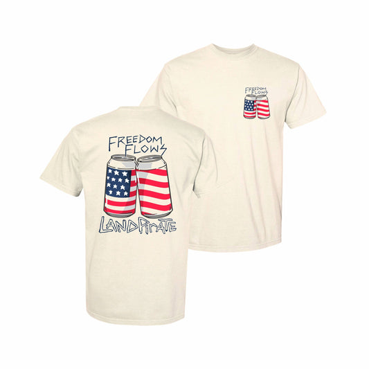 LP Freedom Flows Cream 'Buddy' Beers Tee Shirt