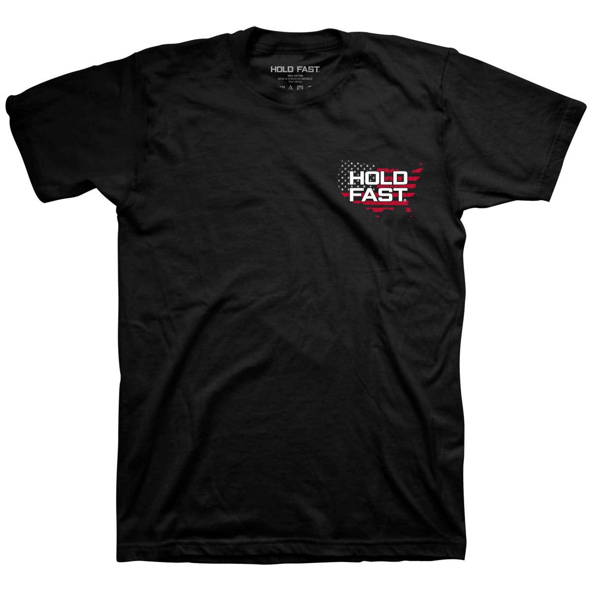 Black Hold Fast 'We Will Not Falter' Mens T-Shirt-105042
