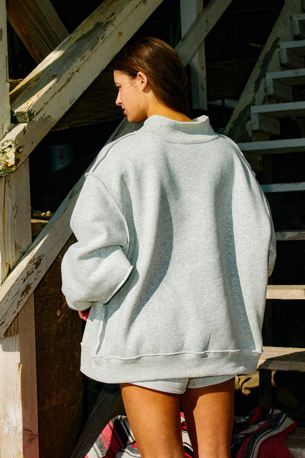 Heather Grey 'God's Country' Reversible 'American Dream' Sweatshirt - 100114